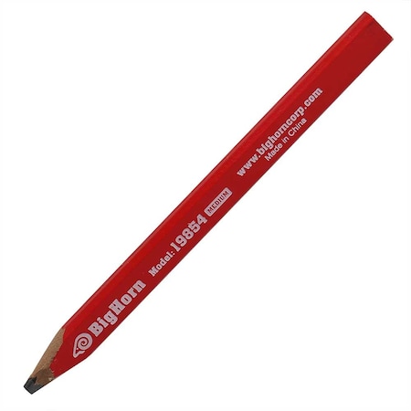 Big Horn 7 Inch Long x 9/16 Inch Wide Carpenter's Pencil, PK 12 19854
